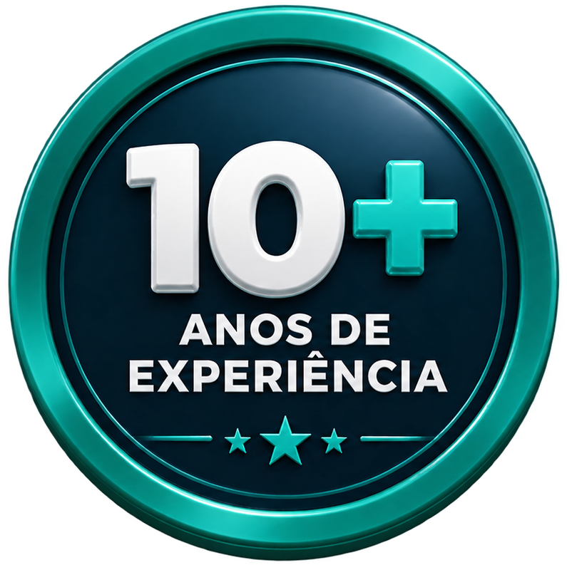 Selo 10+ Anos de Experiência