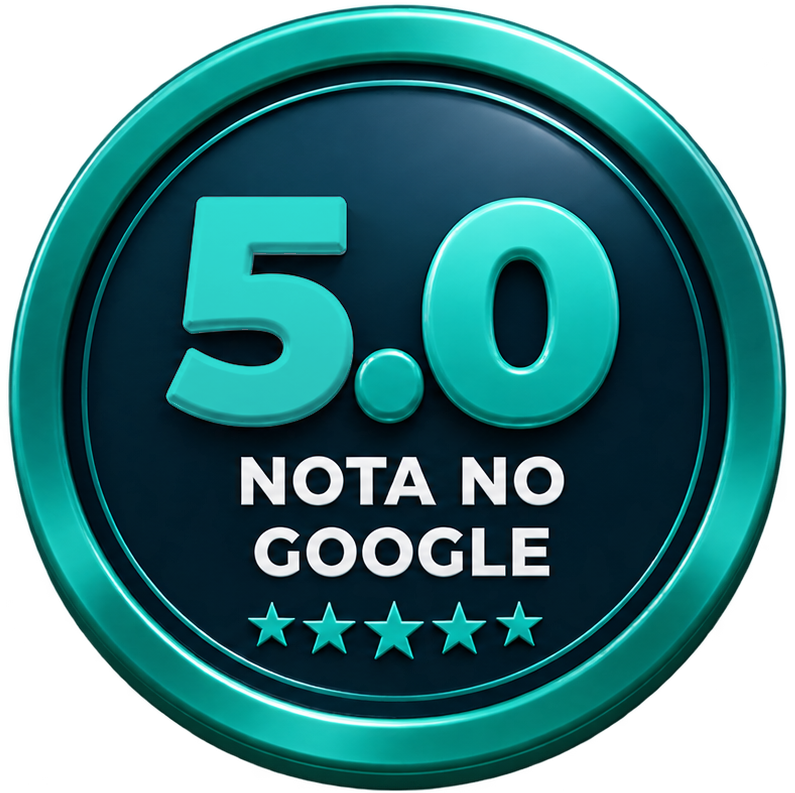 Selo 5.0 Estrelas no Google